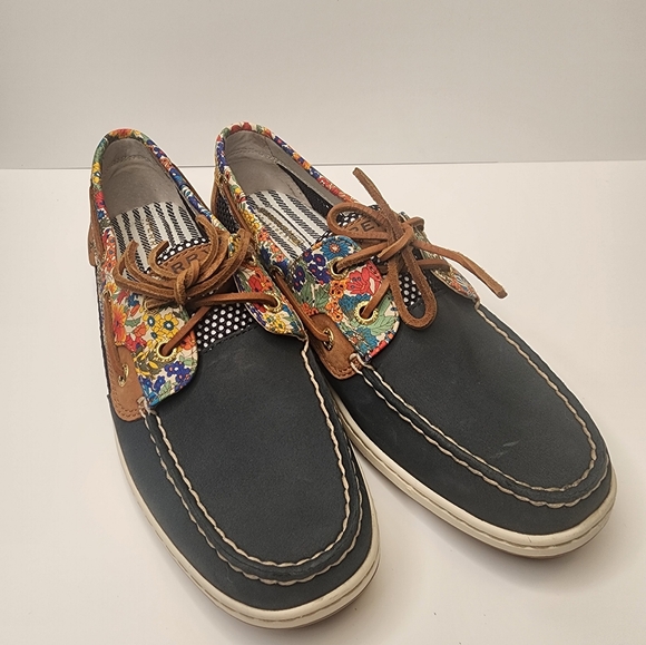Sperry Topsider Bluefish Liberty Floral Boat Shoe - Ladies Size 8.5 - NWOB - Picture 2 of 5